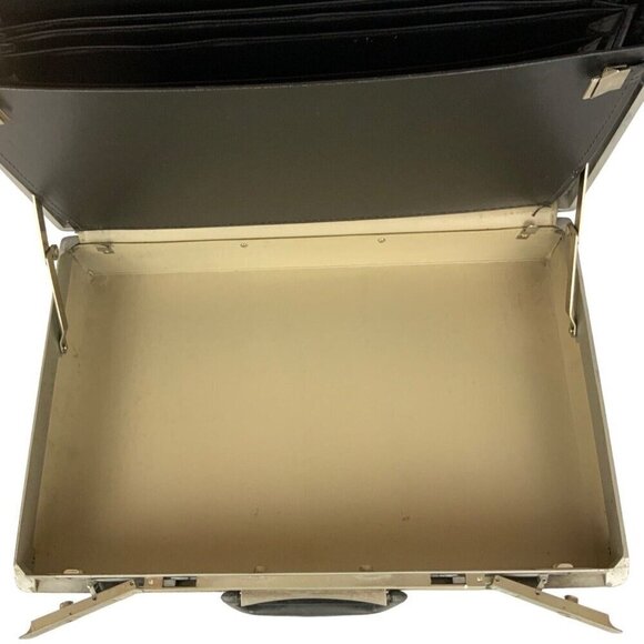 Samsonite Hard Shell Briefcase Document Case 18x12x5 Black Vintage NO KEY - Picture 11 of 11